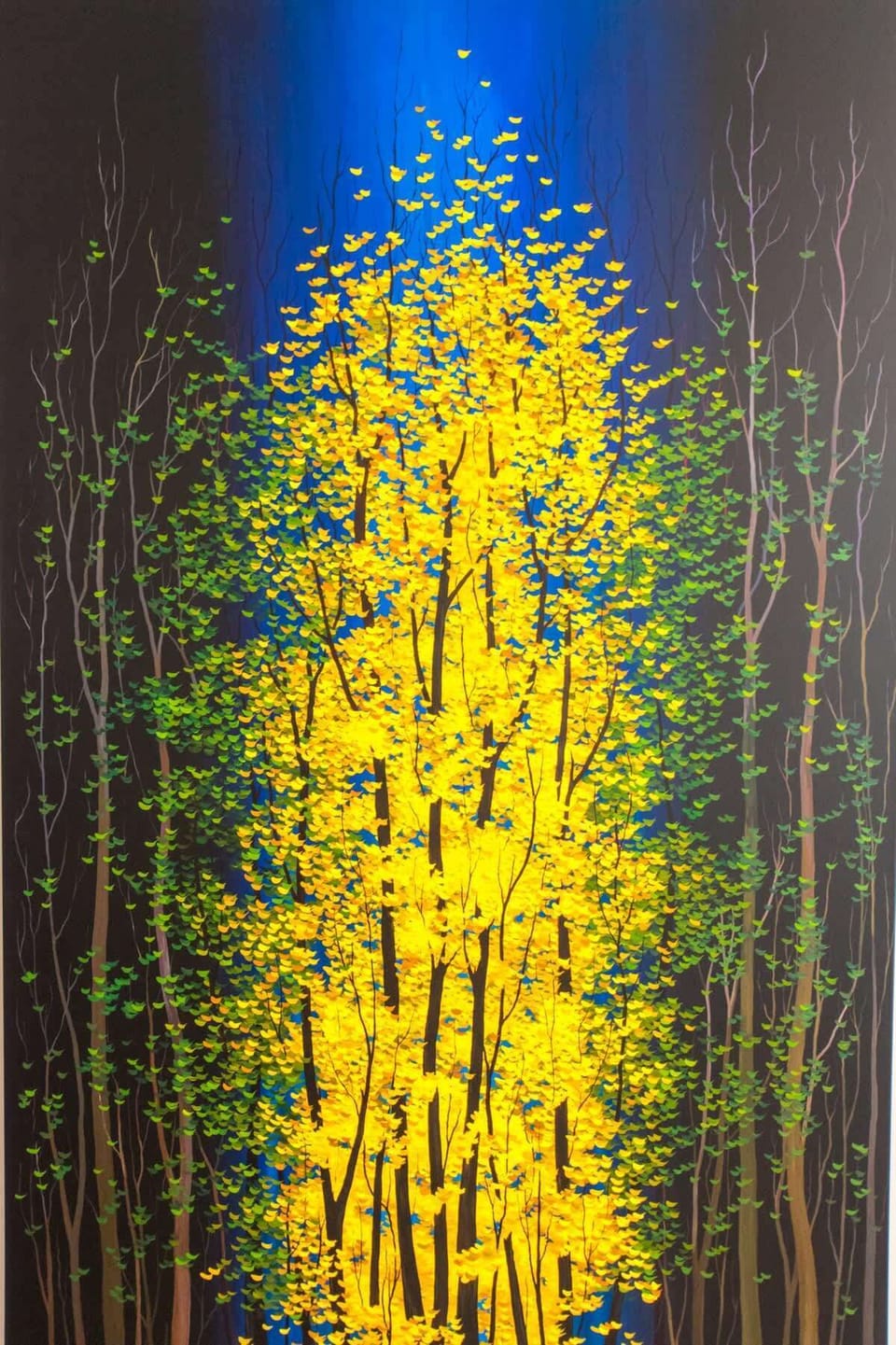 One of the paintings in the house painted by the owner herself that give life and color to this beautiful home.