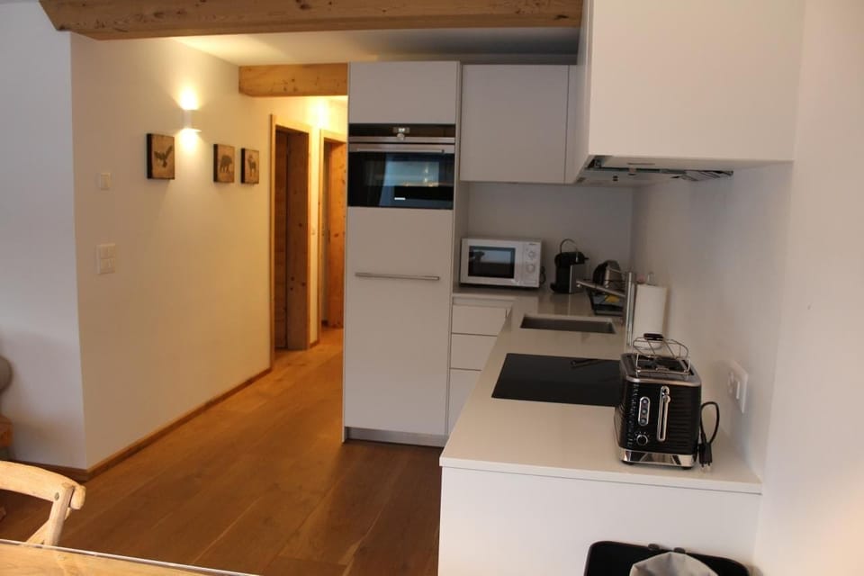 open-plan kitchen and hallway