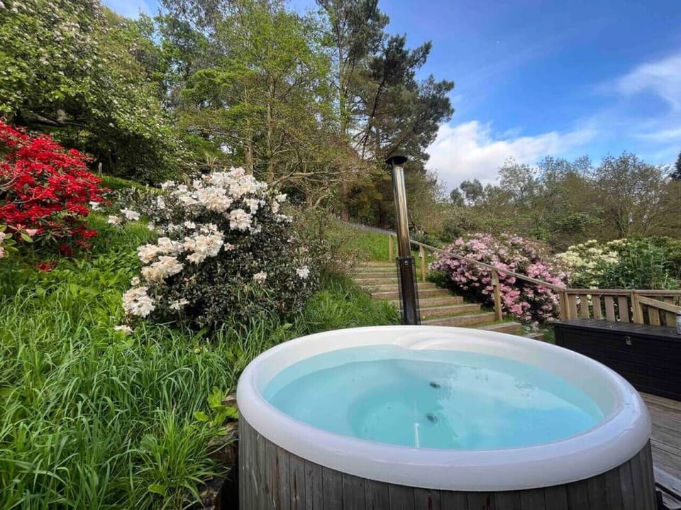Wood fired hot tub