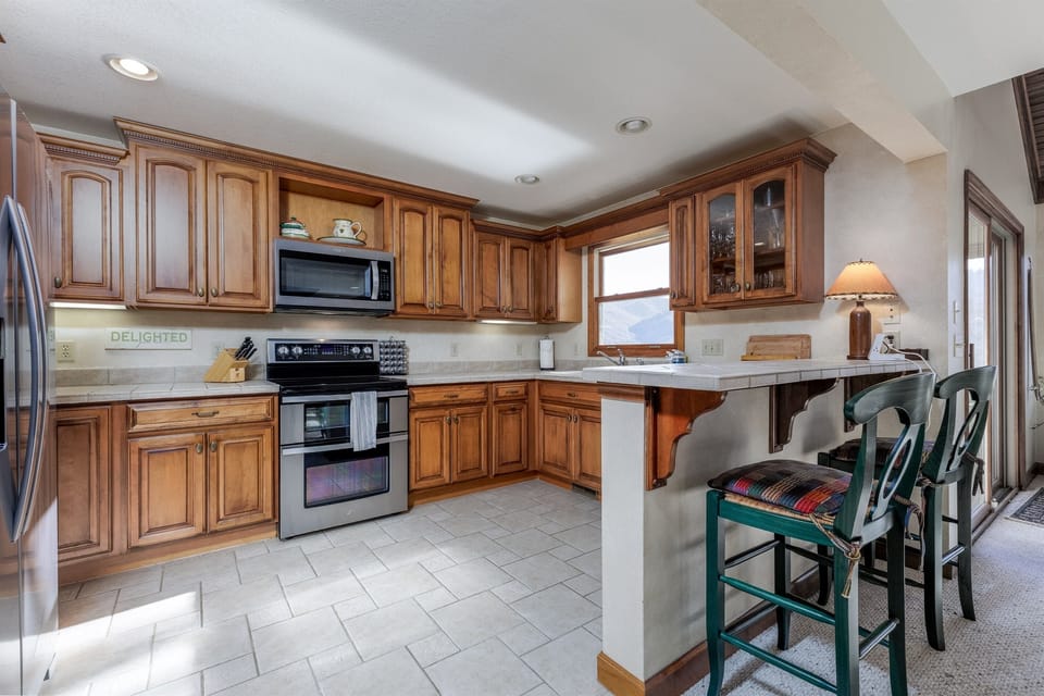 kitchen with double oven