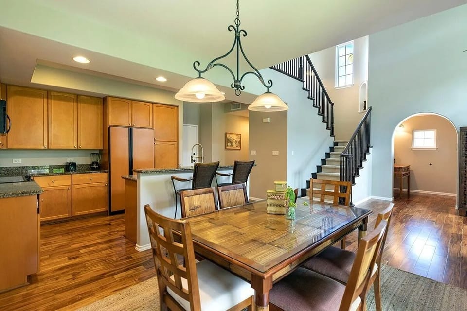 Dining area and kitchen