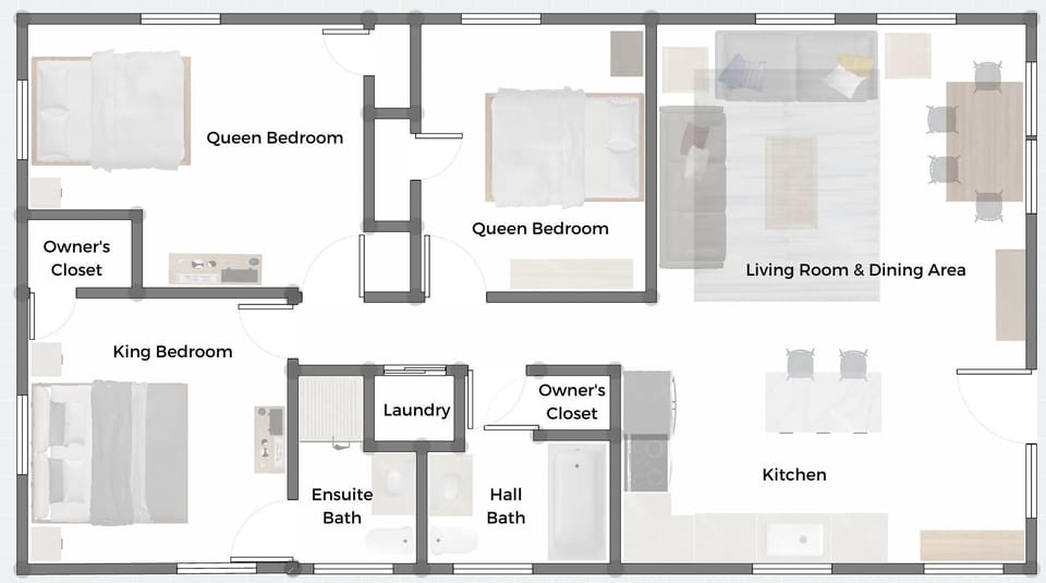 Surfside Cottage floor plan