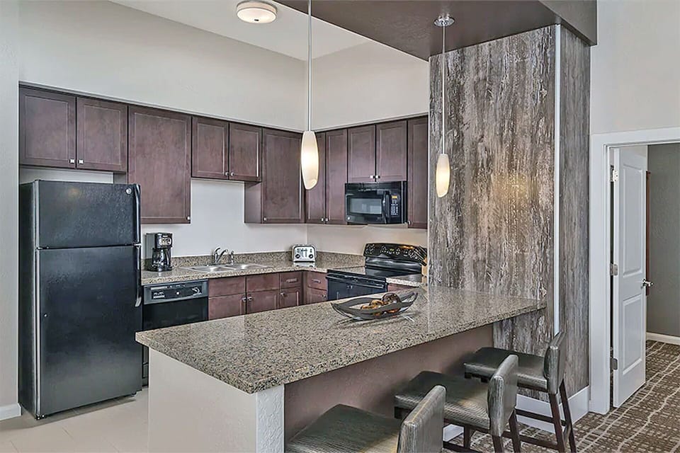 Full kitchen with everything seen here. Washer &amp; dryer in each unit.