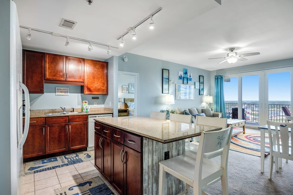 Laketown Wharf 1730 Kitchen with Lake Views
