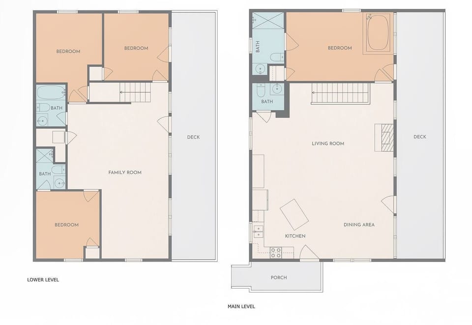 Diagram of Upper and Lower Levels