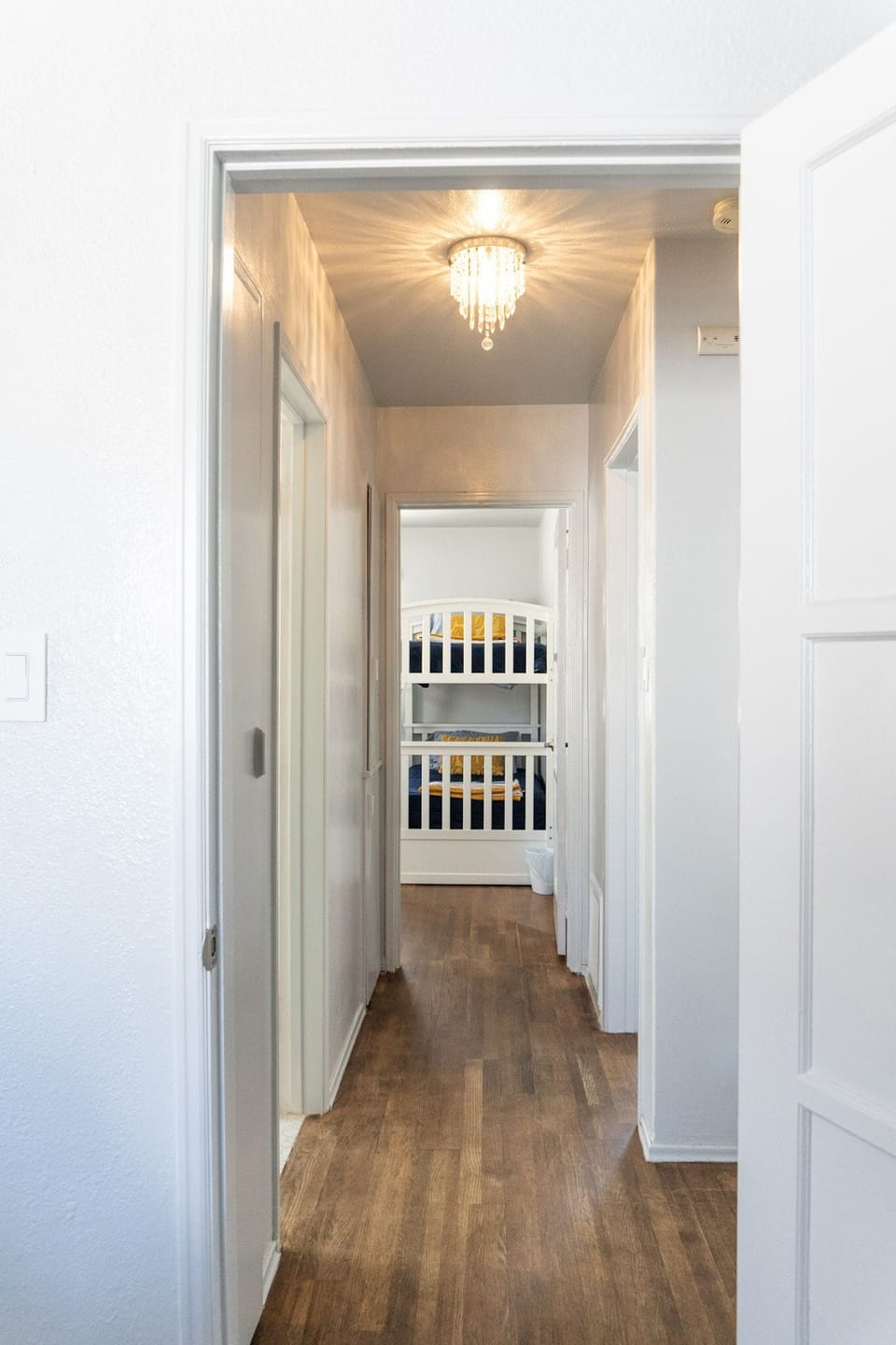 Hallway looking from master into 2nd bedroom
