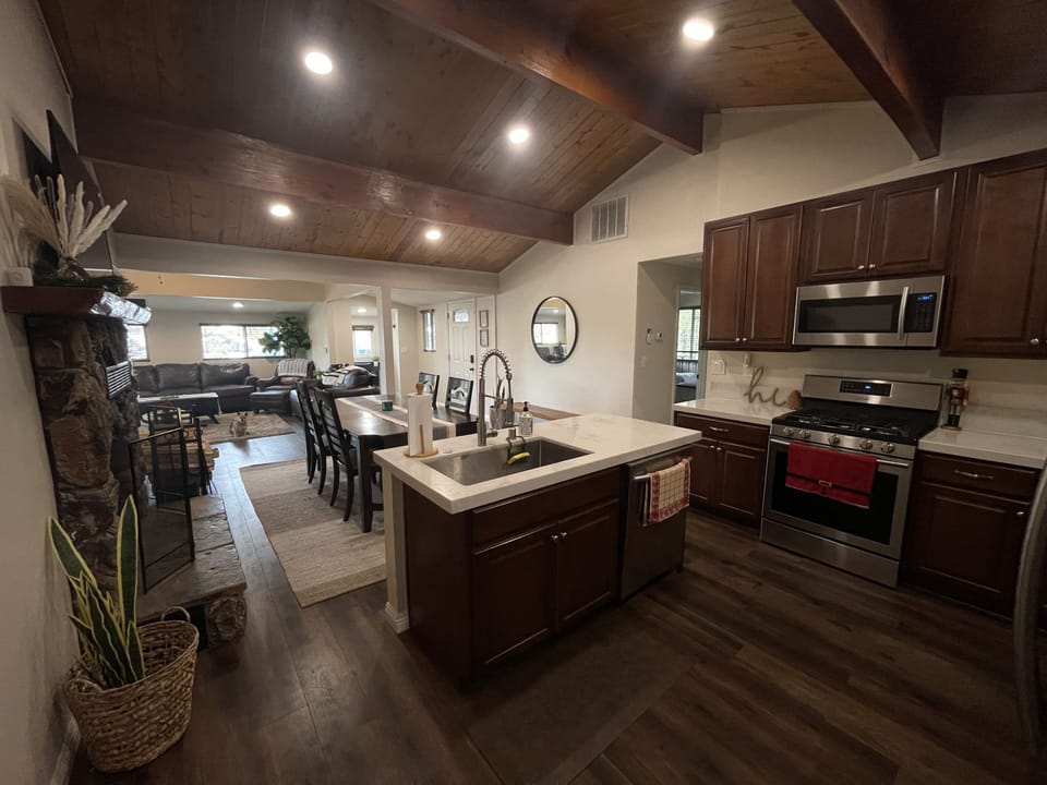 Kitchen with open  floor plan