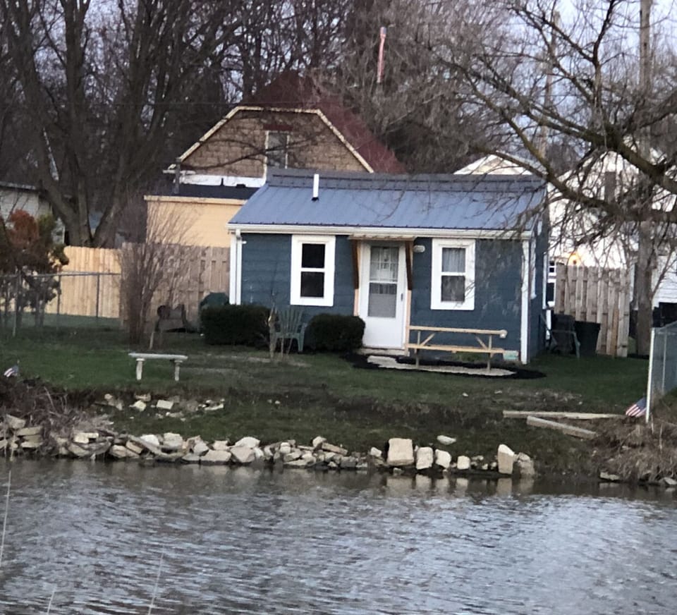 Backyard view from across river