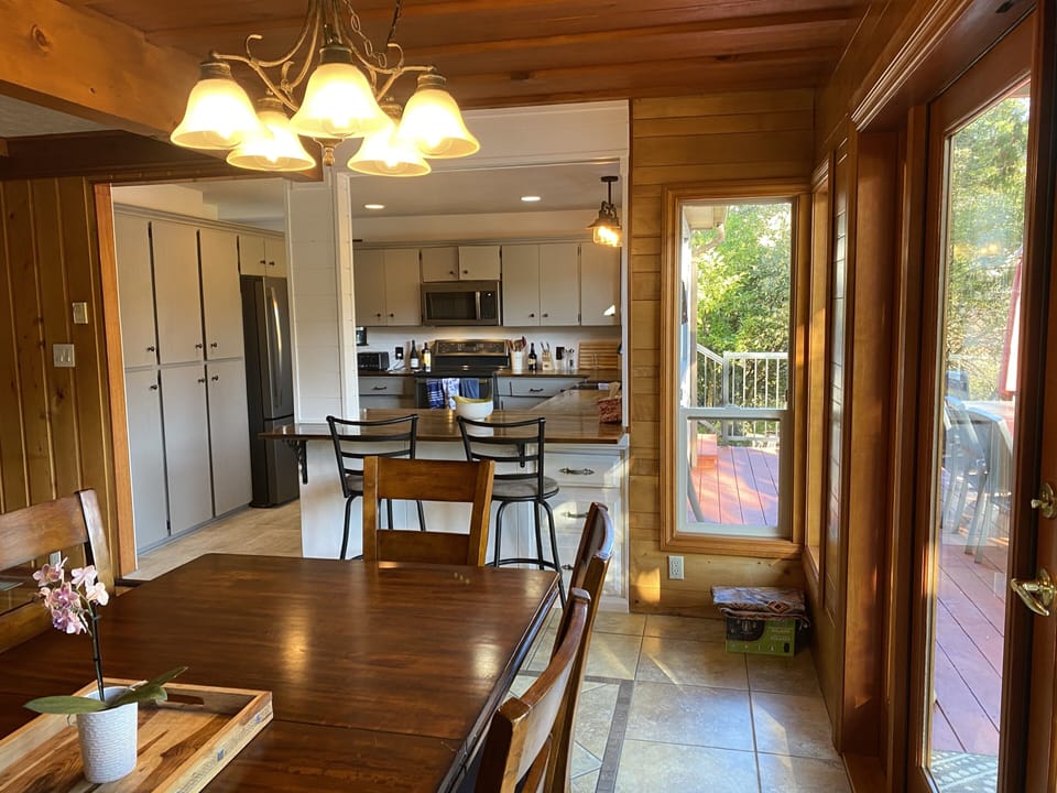 Dining room and kitchen
