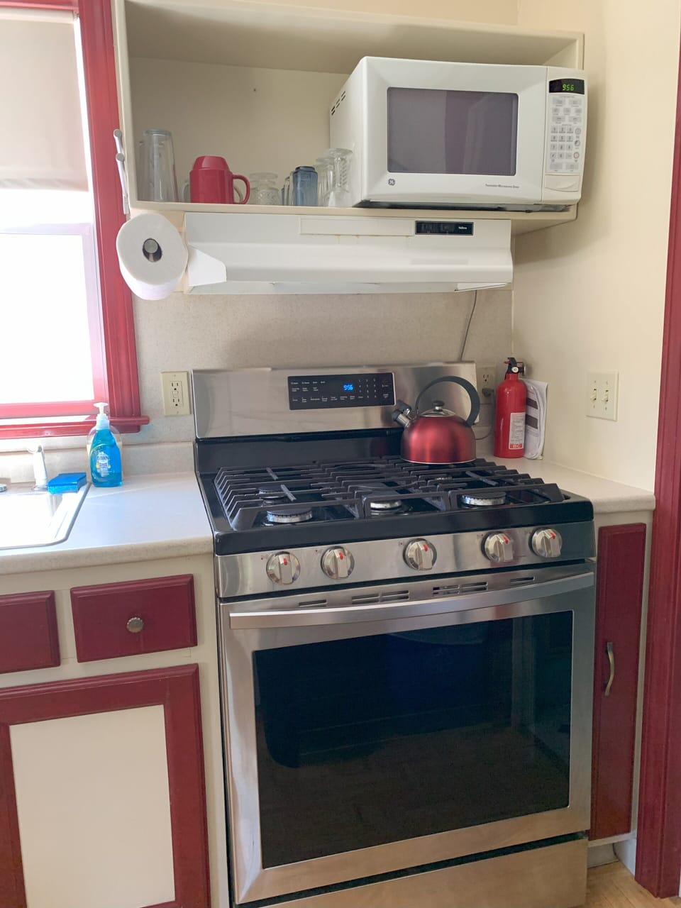 Stainless Steel Stove, Microwave