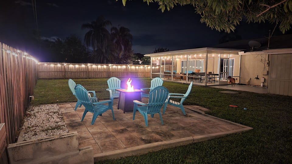 Privacy Fence and Firepit