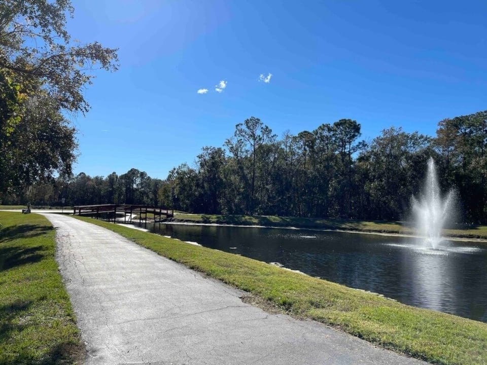 Front lake with running/ walking track 