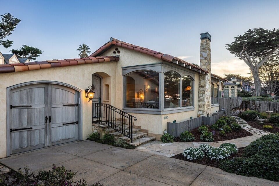 One car garage and driveway parking for one car.