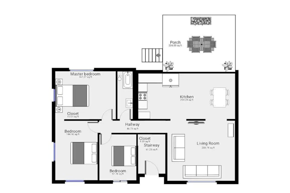 Floor plan of the house