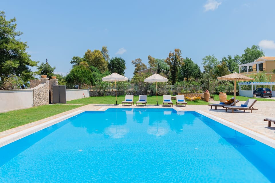 pool and sun loungers