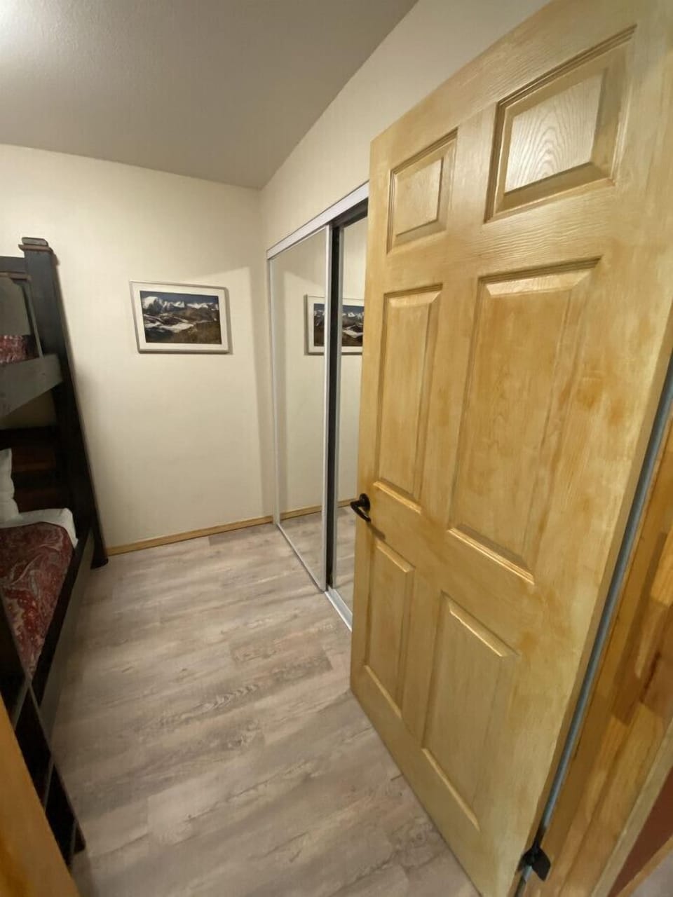 extra large storage closet in bunk room