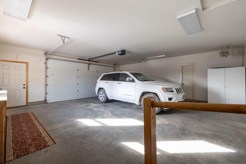 Garage with parking for two vehicles