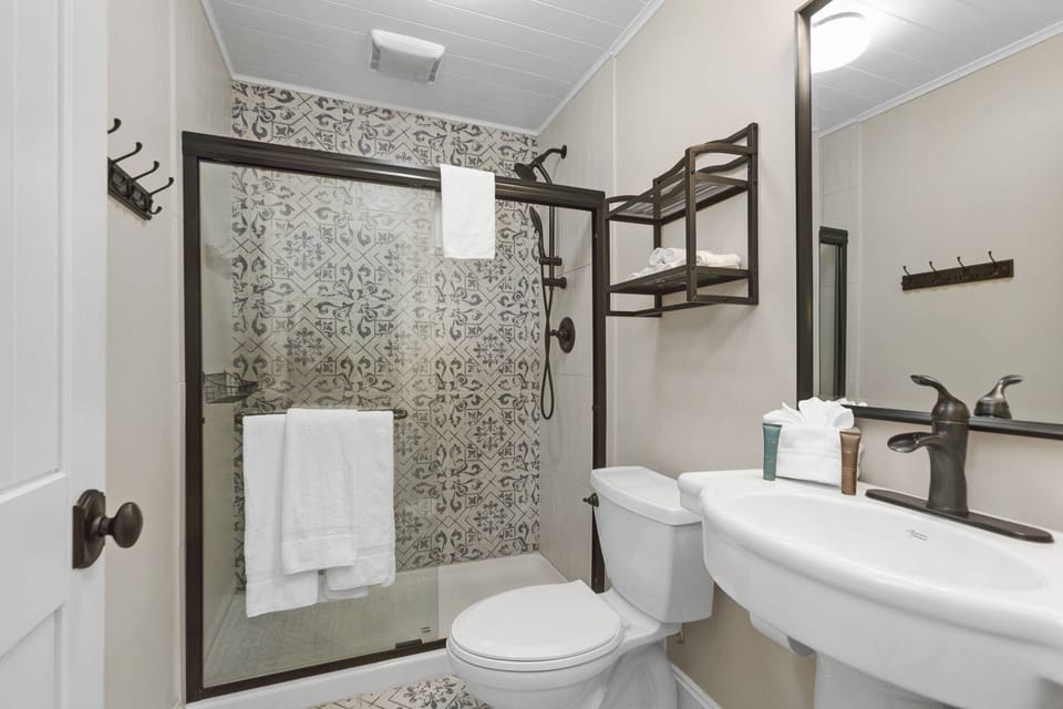 Shared Bath Just Off the Living Room, Walk-in Shower