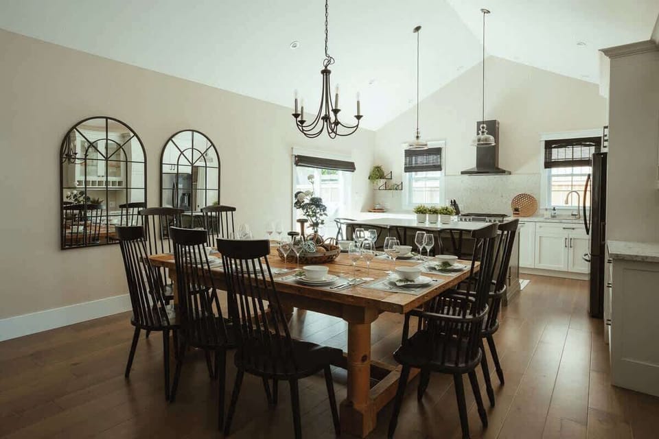 Enjoy meals with family and friends around the dinner table.