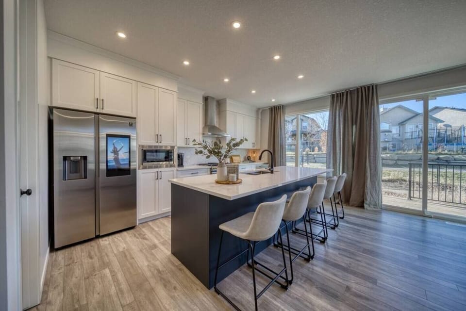 This kitchen truly is the heart of this home. With top of the line appliances, such as; oven with built in air-fryer, dehydrator, etc. The fridge is fun and convenient as it offers you the ability to create shopping lists, recipes and more. 