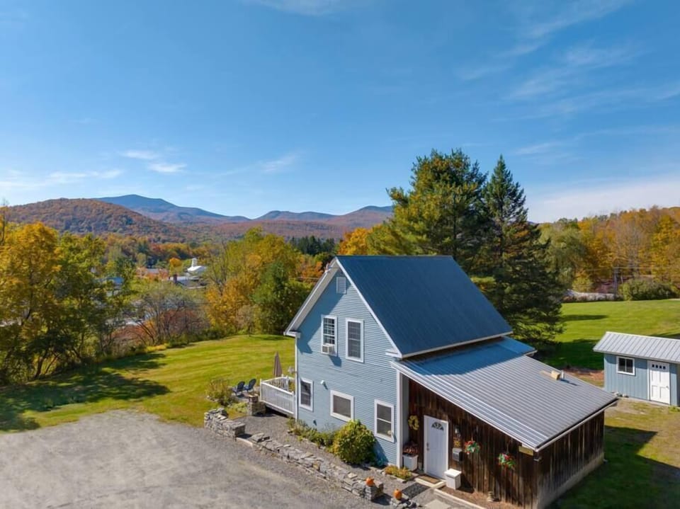Aerial view in the fall.