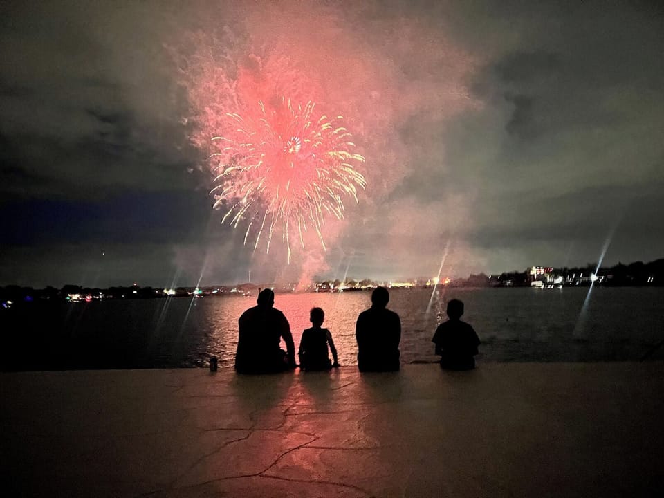 July 5th every year Fireworks view from patio
