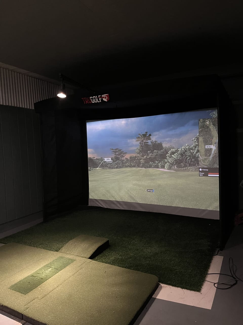 Indoor golf simulator on the property. Open to the public. 