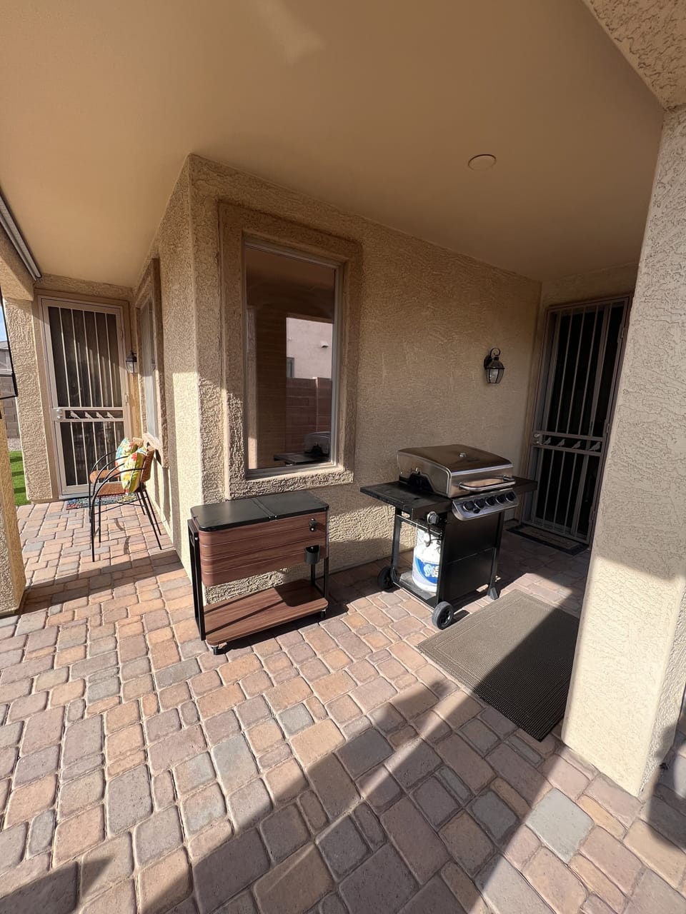 Outside Cooler and Grill for BBQ'ing
