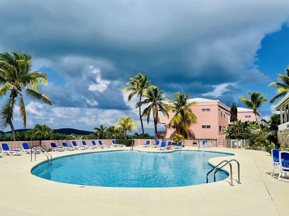 Pool overlooks the ocean and Buck Island!