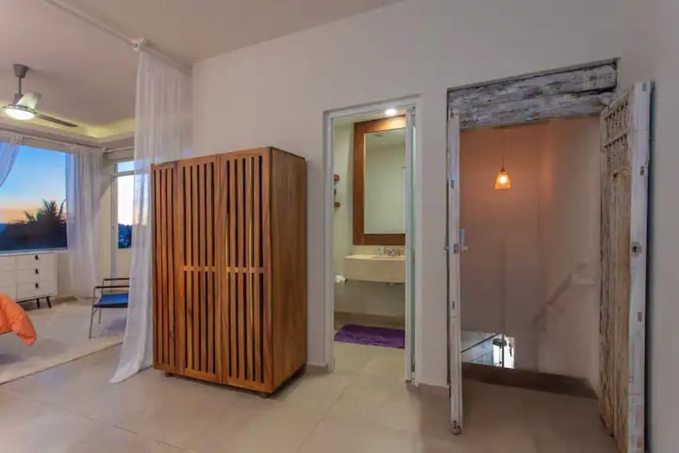 Upstairs Primary King and en suite bathroom