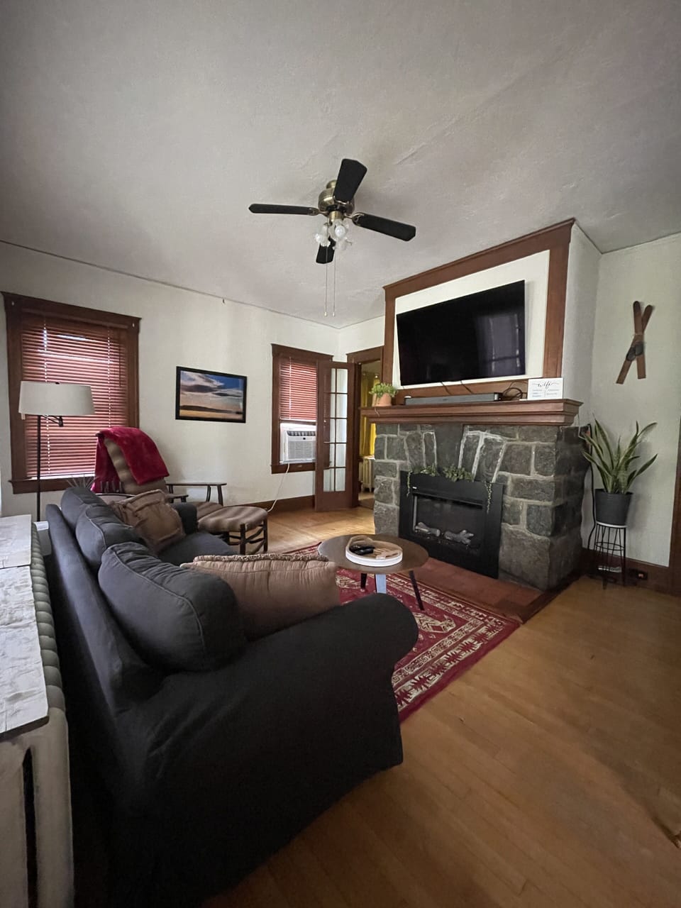 Living Room with Fireplace Insert