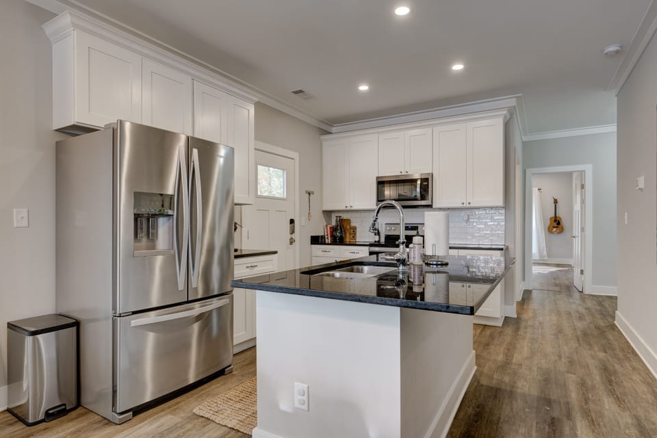 Great kitchen and island!