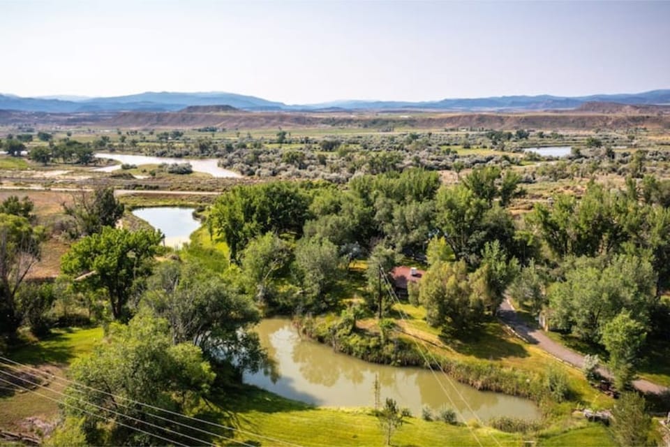 Aerial view of the property. 