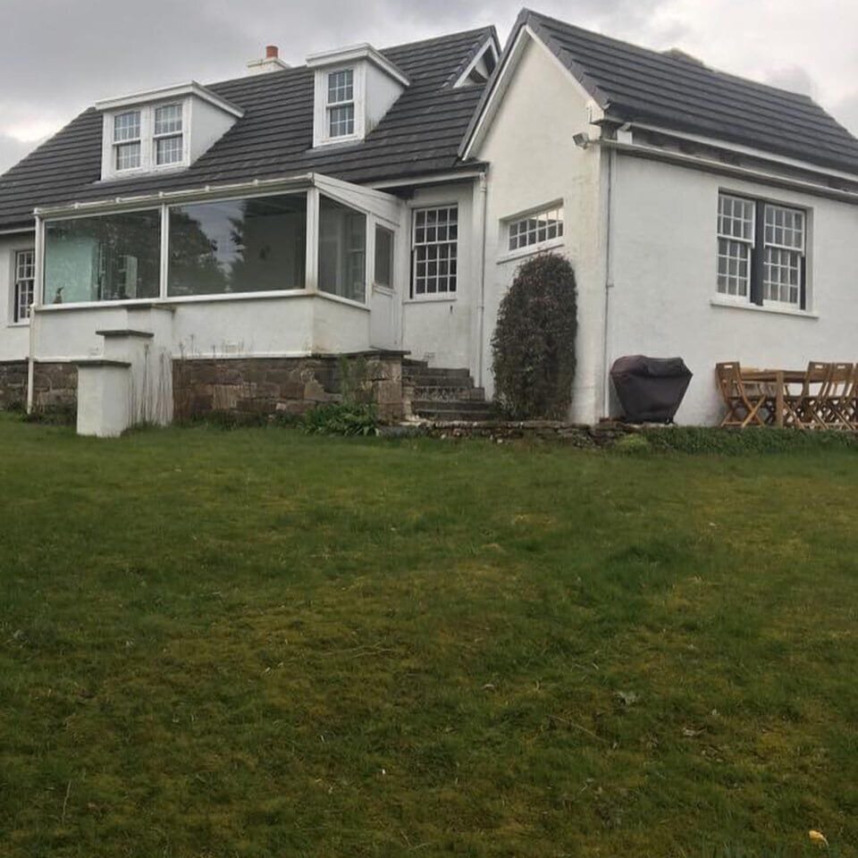 Looking up from the garden