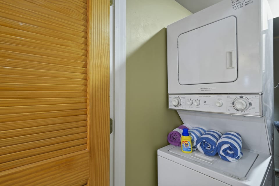 Cabana Club 205 includes a private in unit washer and dryer, making it easy to keep beach towels and vacation wear fresh throughout your stay.