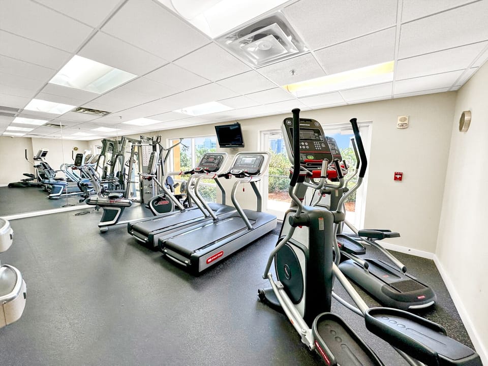 Downstairs fitness area