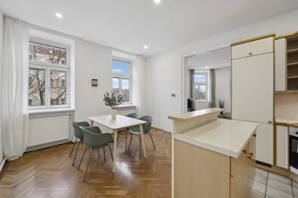 The kitchen island offers more than enough space for cooking
