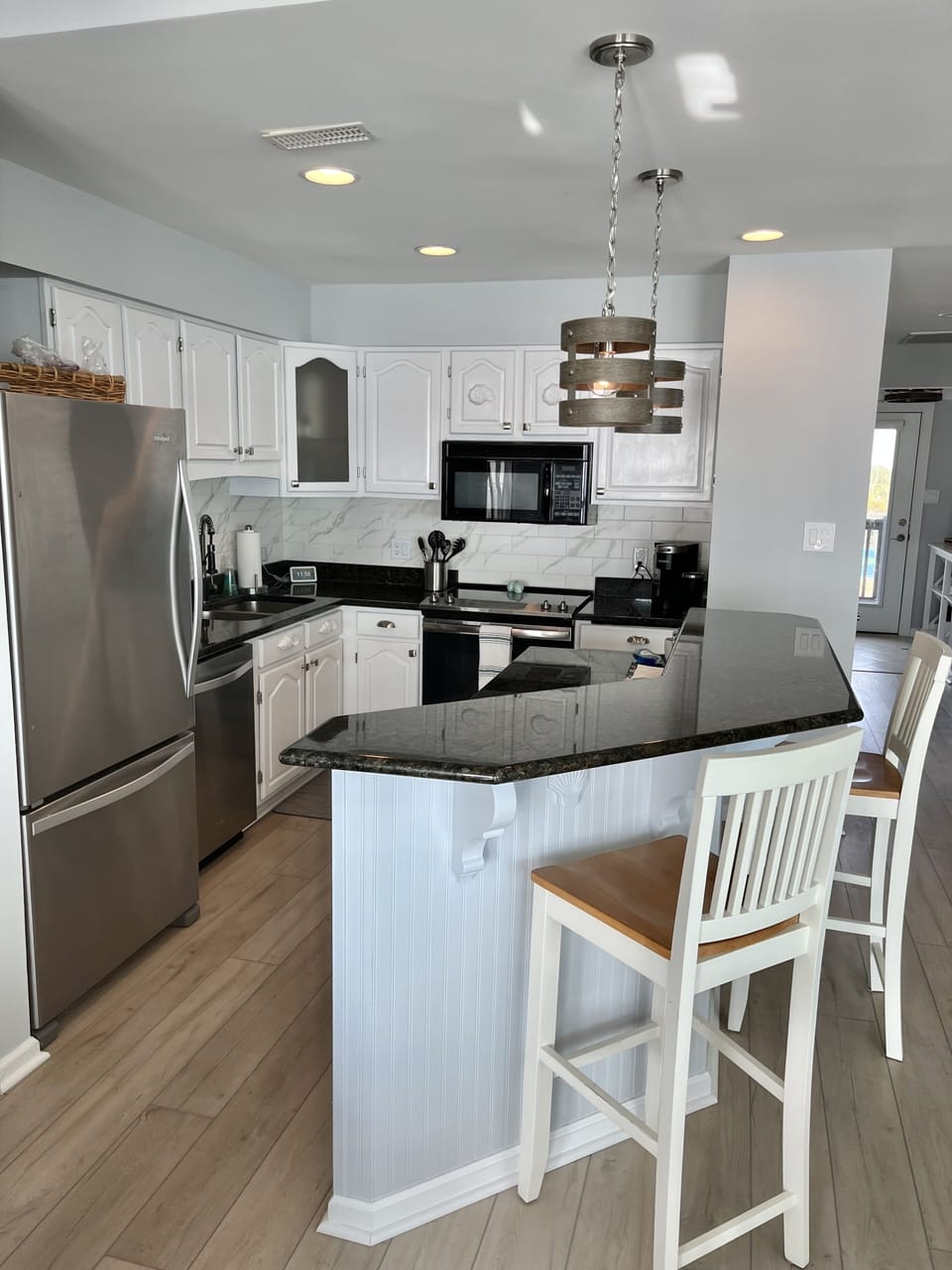 Fully stocked kitchen. 