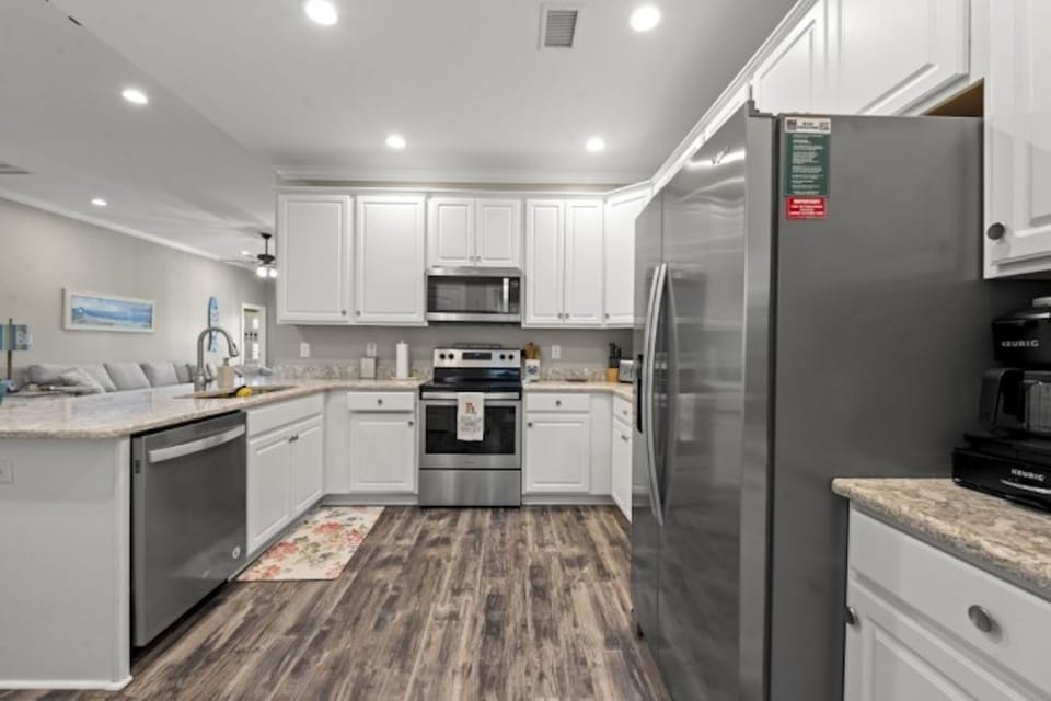 A chef's dream kitchen, fully stocked and loaded.