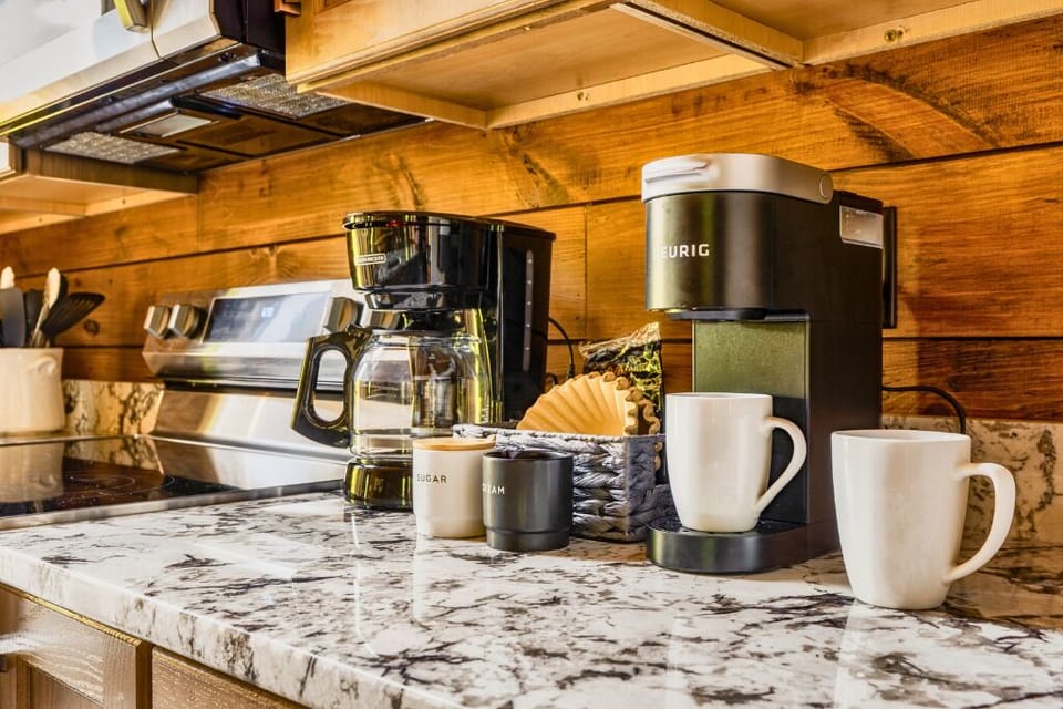 The fully stocked coffee bar is always available for our guests.