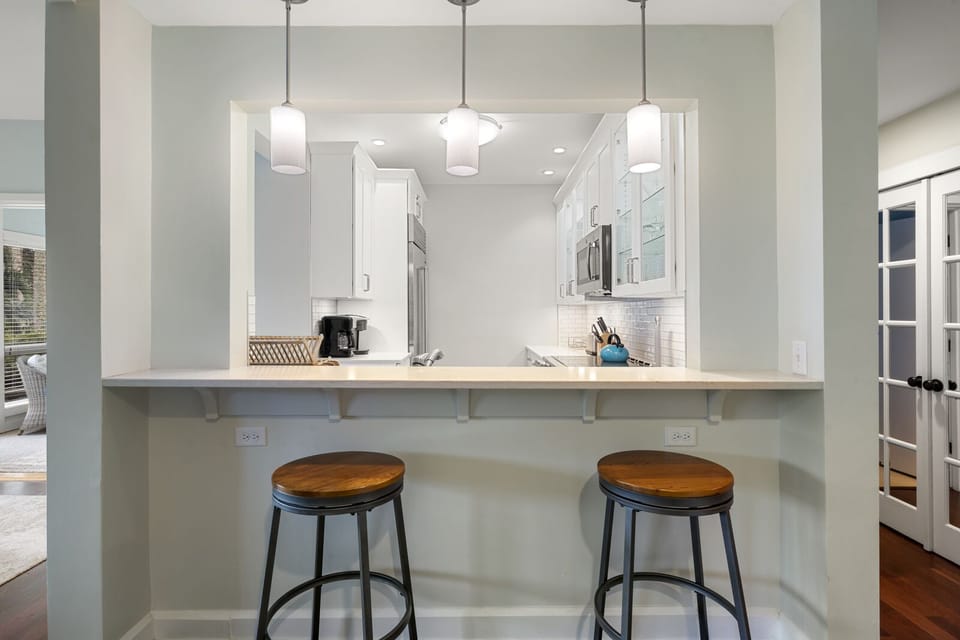 Barstool Seating in Kitchen Area