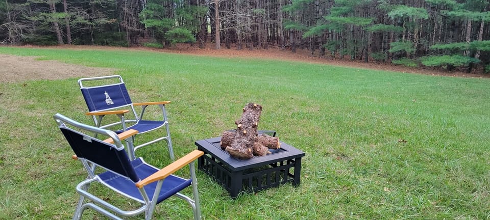 Backyard fire pit.