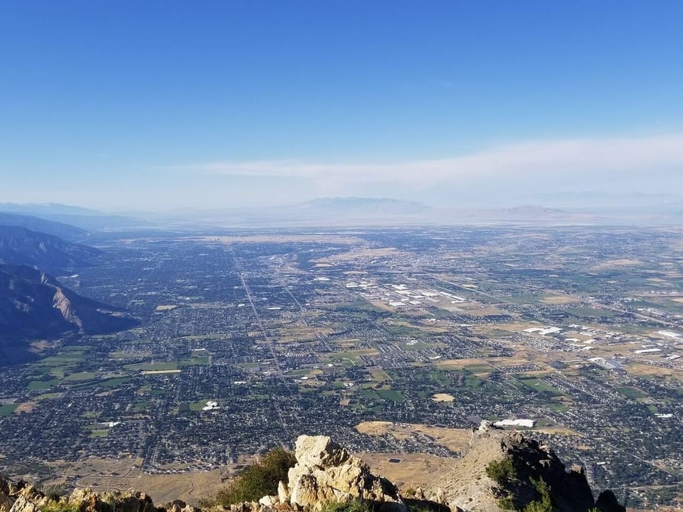 View from the top of Ben Lomond Peak. 