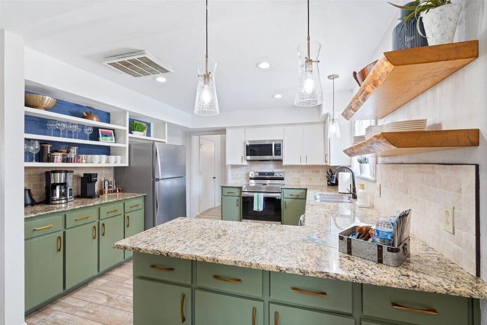 Fully stocked kitchen