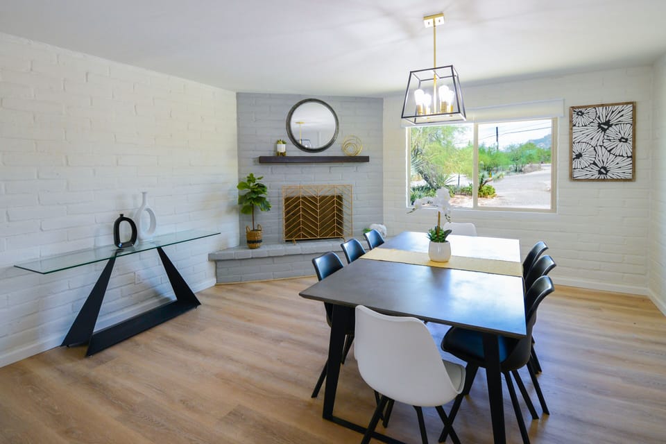 Dining area with seating for 8.