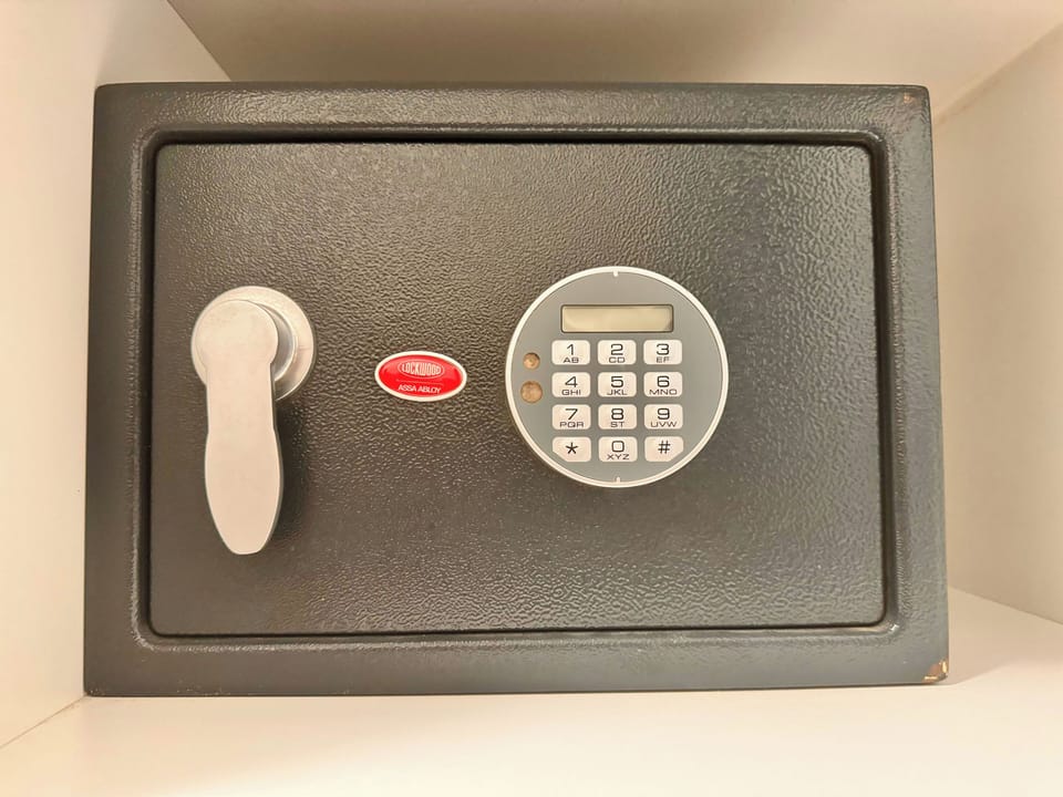 Safe for your valuables if required.