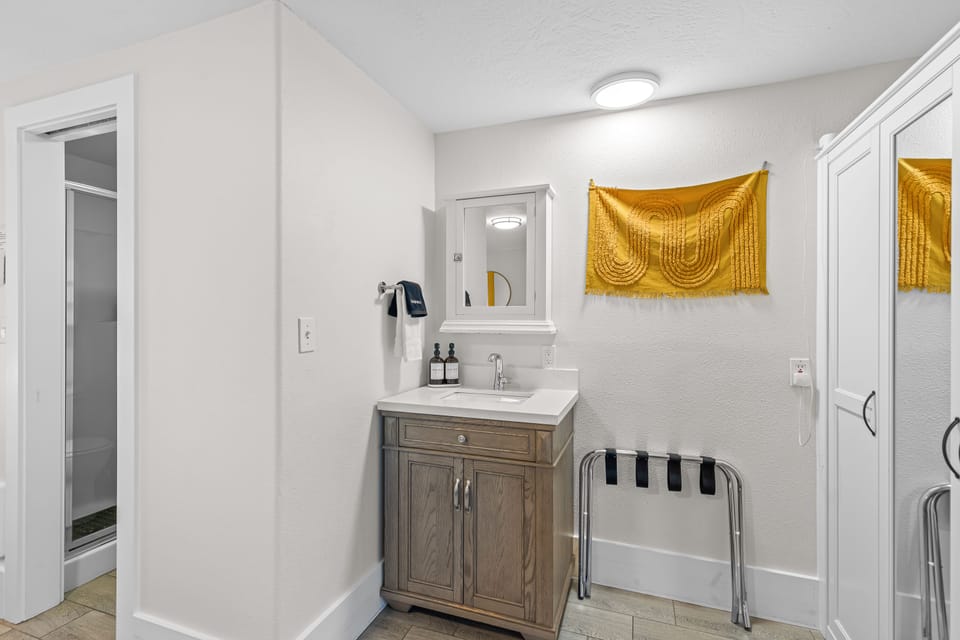 restroom entry and handy sink