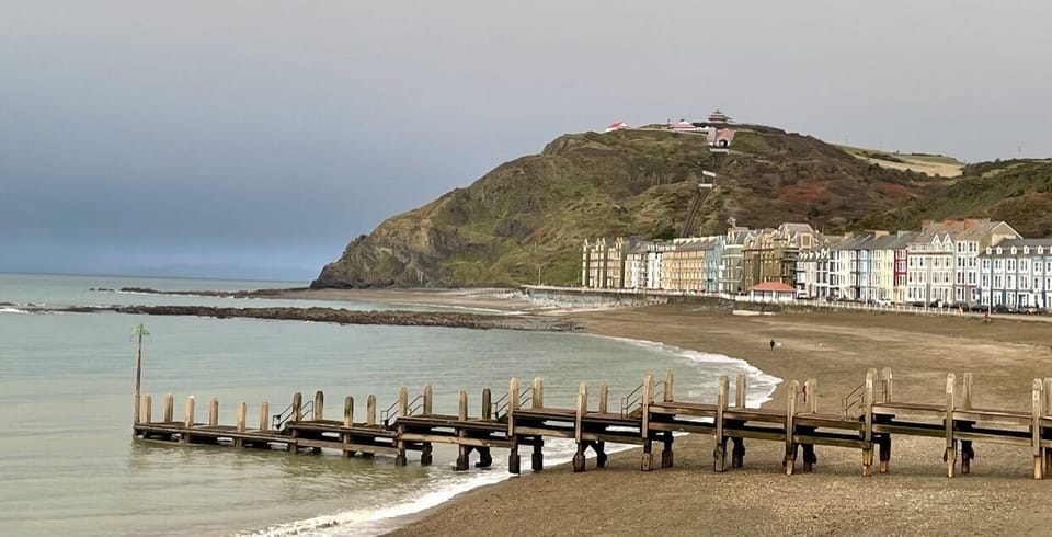 Aberystwyth view towards cliff railway.