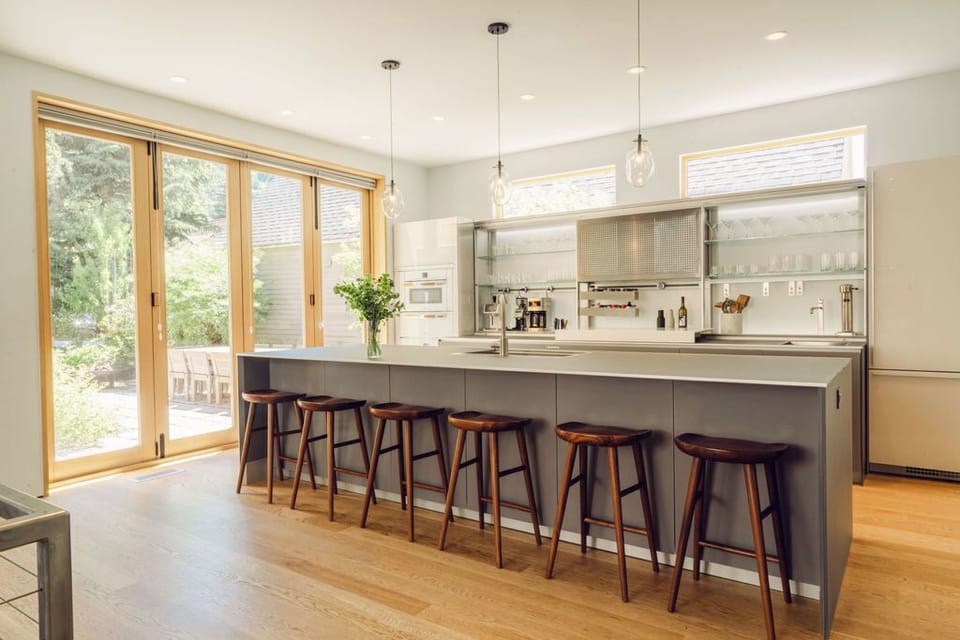Fully equipped Valcucine kitchen with Miele appliances
