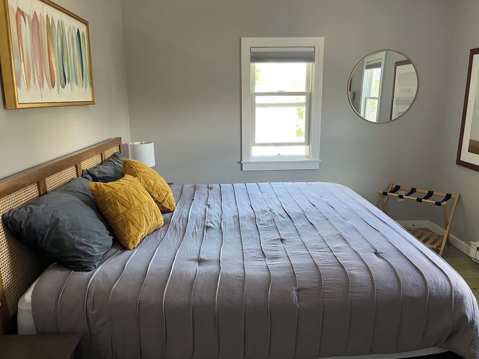 King bed located on second floor